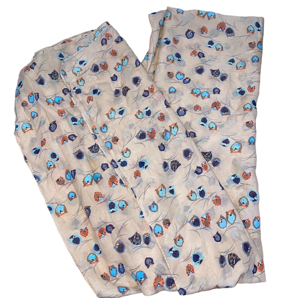 Owls on Branches Lined Scarf‎
